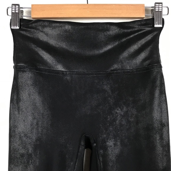 Spanx Faux‎ Leather Black Leggings Size Small - Picture 4 of 9